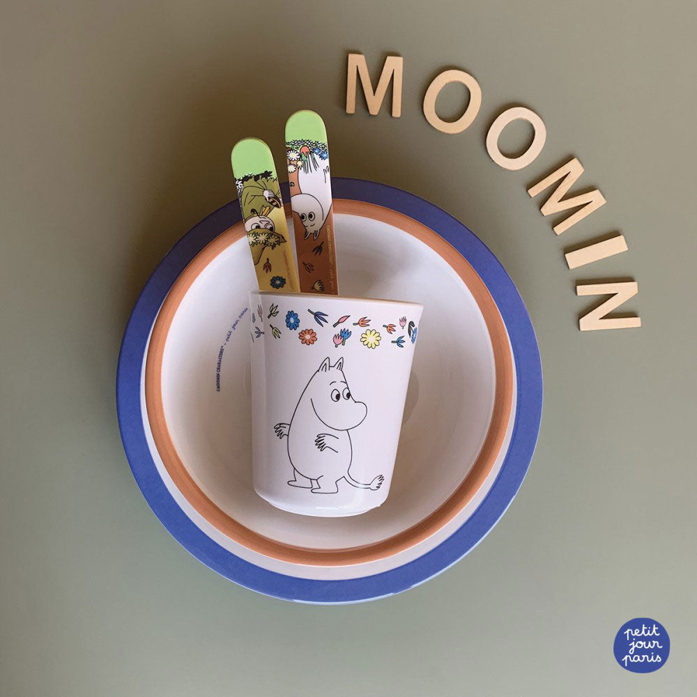 Moomin ムーミン petit jour paris プチ・ジュール・パリ メラミンギフト5点セット カラフル ( ブルー )