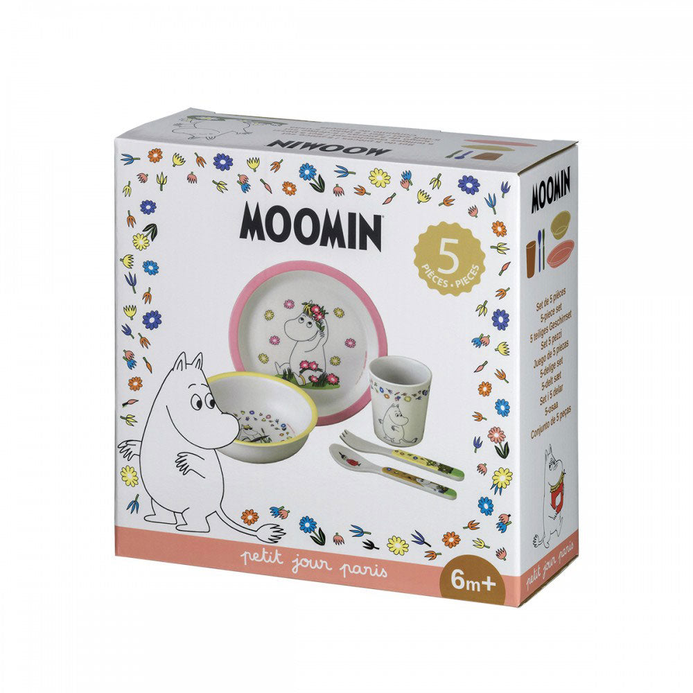 Moomin ムーミン petit jour paris プチ・ジュール・パリ メラミンギフト5点セット カラフル ( ピンク )