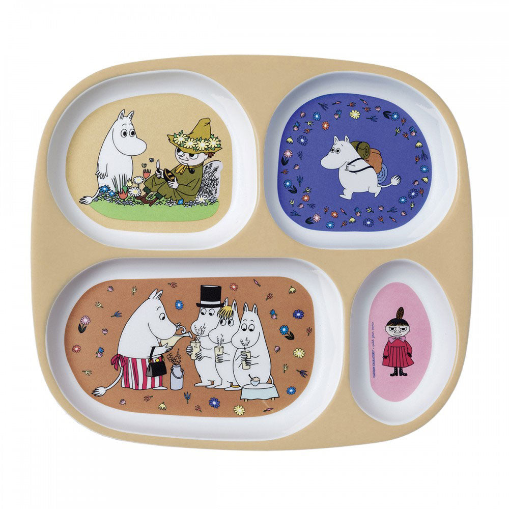 Moomin ムーミン petit jour paris プチ・ジュール・パリ メラミン4コンパートメント カラフル ( ムーミンファミリー / マルチカラー )