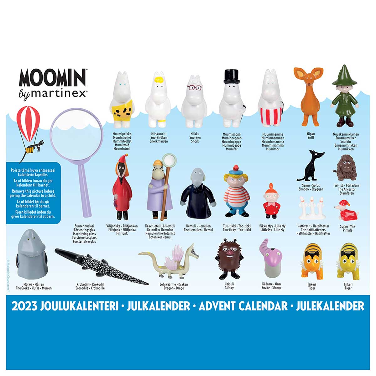 Moomin ムーミン Martinex マルチネックス クリスマスフィギュア アドベントカレンダー ( 24個セット / 2023 )