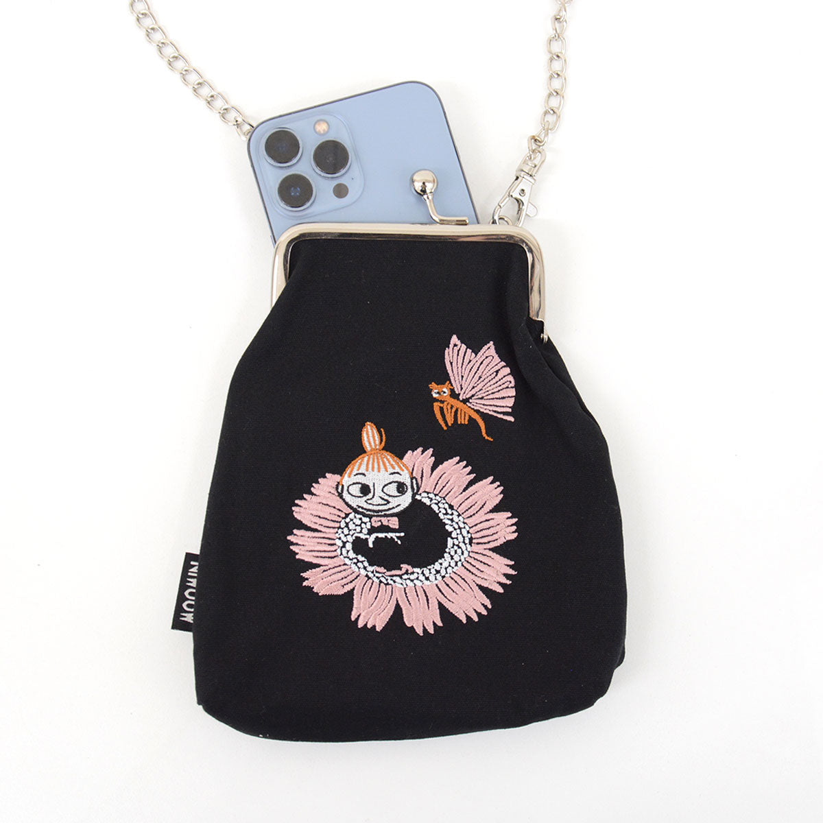 Moomin ムーミン Martinex マルティネックス がま口携帯ポシェット ( リトルミイとバタフライ )