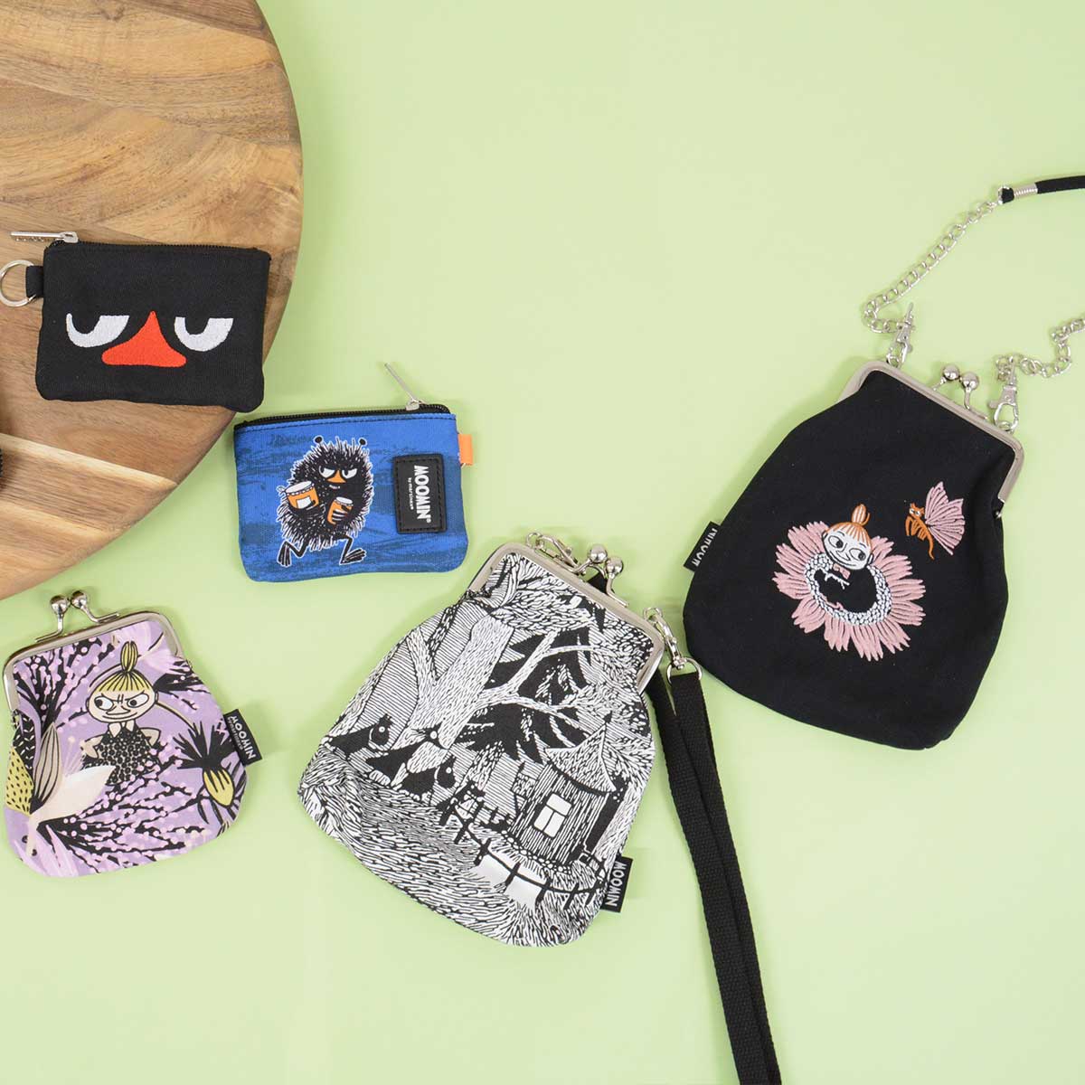 Moomin ムーミン Martinex マルティネックス がま口携帯ポシェット ( リトルミイとバタフライ )