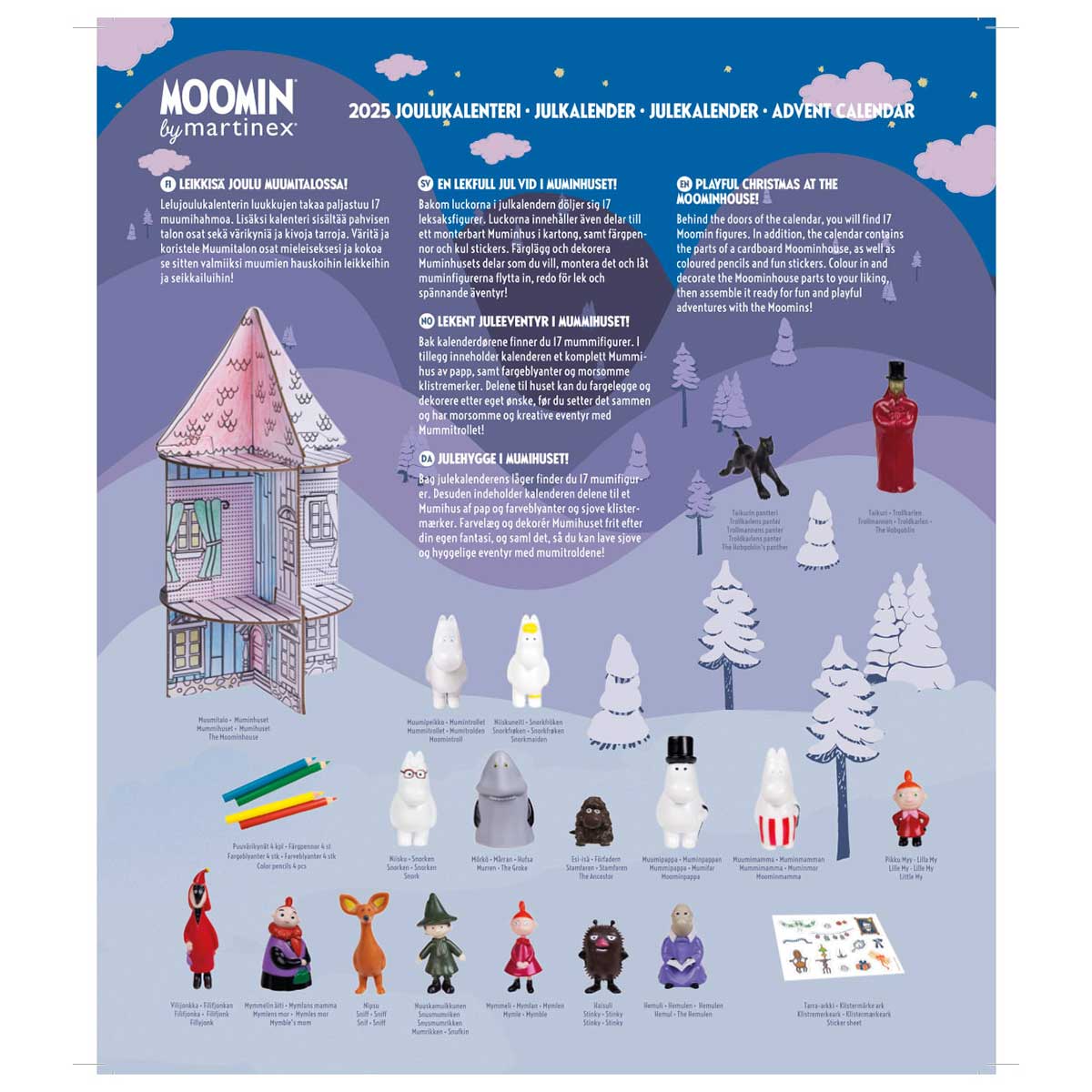 Moomin ムーミン Martinex マルチネックス クリスマスフィギュア アドベントカレンダー ( 24個セット / 2025 )