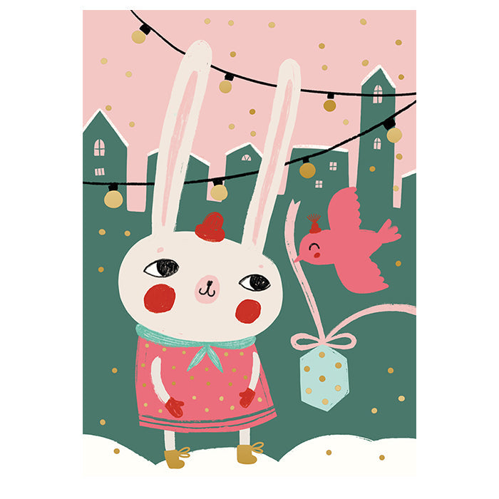 Putinki プティンキ クリスマスポストカード ( Mira Mallius / ウサギとトリ )