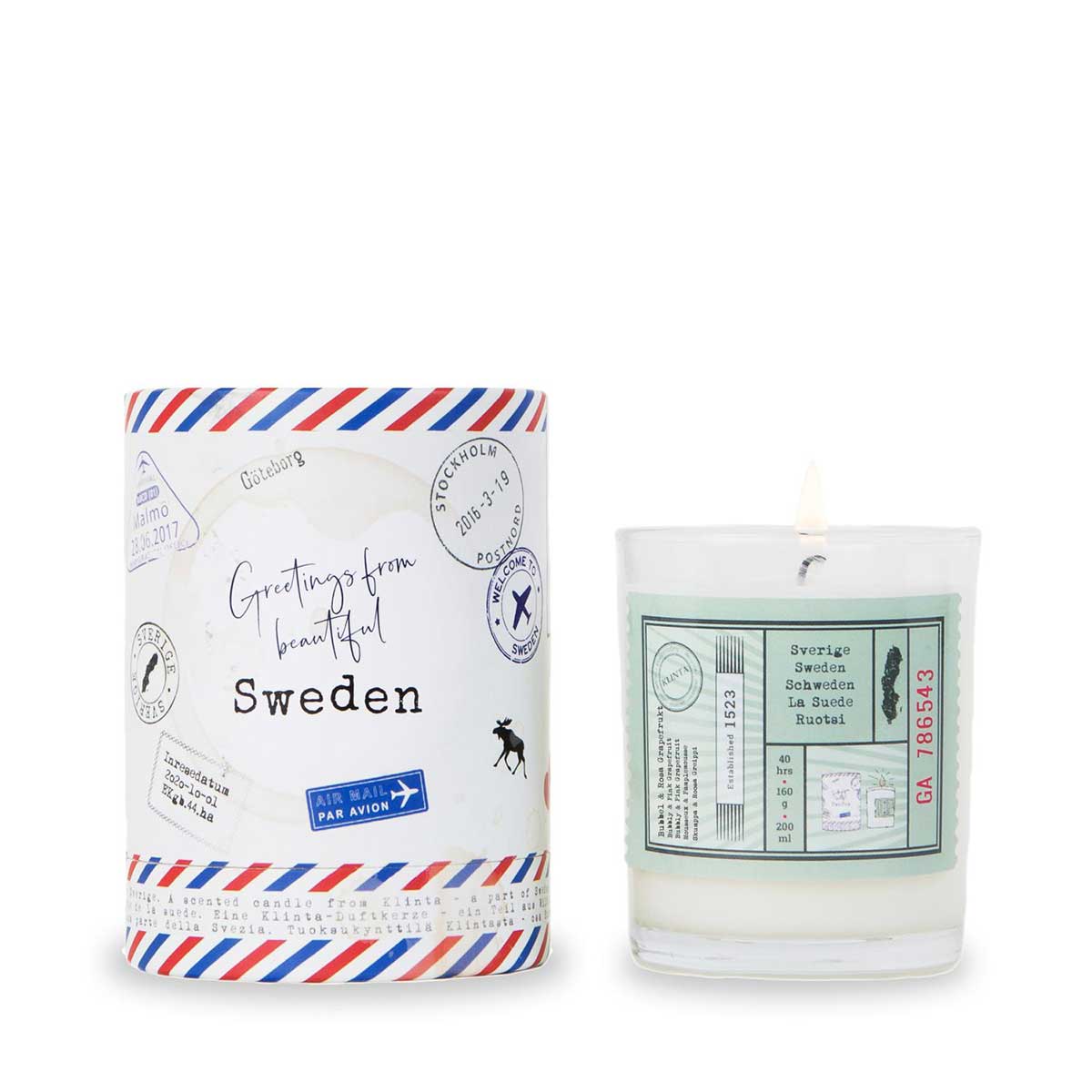 【30%OFF】Klinta クリンタ マッサージキャンドル Swedish ( 40h / greeting / バブル&ピンクグレープフルーツ )【セール】