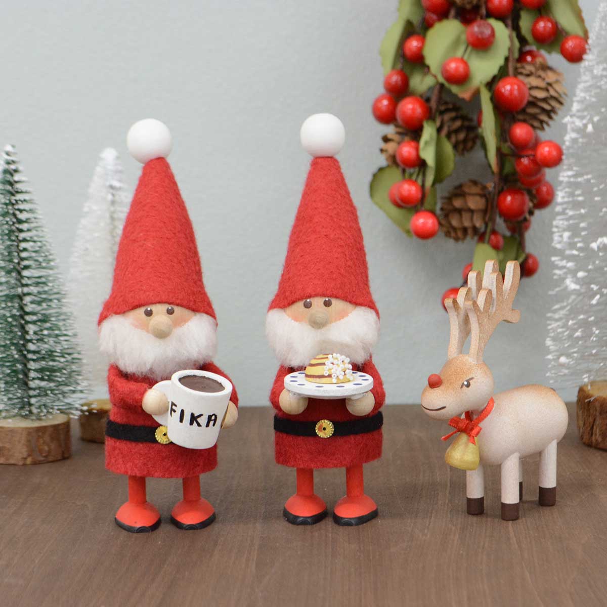 【復刻】NORDIKA nisse ノルディカ ニッセ クリスマス 木製人形(マグカップを持ったサンタ)