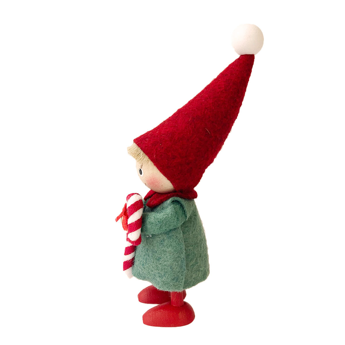 NORDIKA nisse ノルディカ ニッセ クリスマス 木製人形 ( キャンディケインを持った男の子 / Joy to the world )