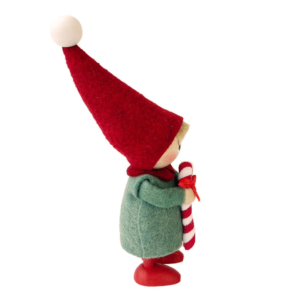 NORDIKA nisse ノルディカ ニッセ クリスマス 木製人形 ( キャンディケインを持った男の子 / Joy to the world )