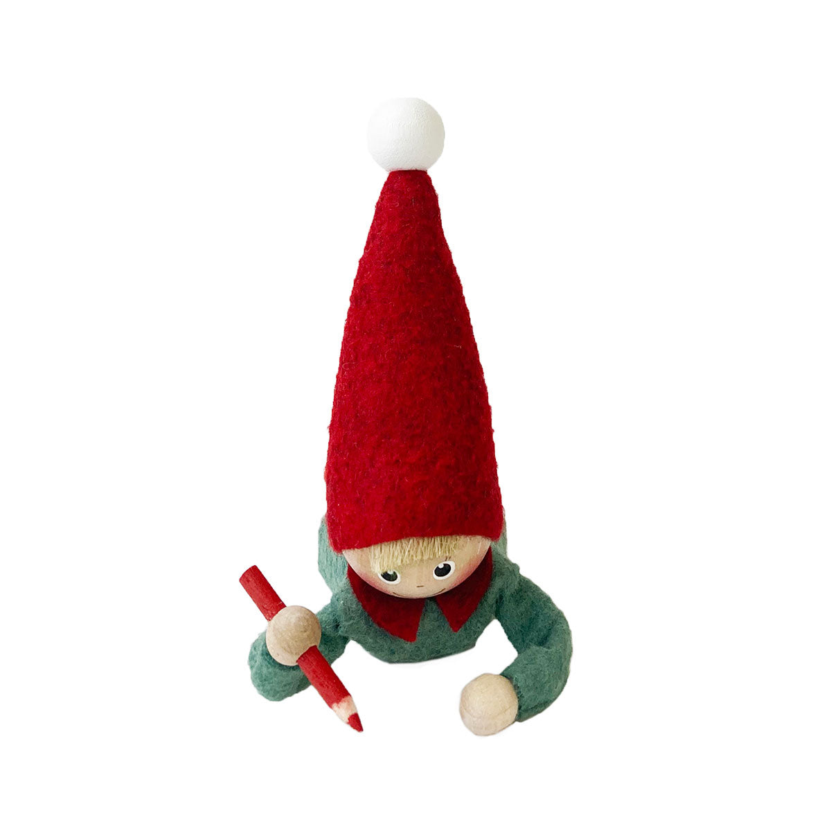 NORDIKA nisse ノルディカ ニッセ クリスマス 木製人形 ( 落書きをする男の子 / Joy to the world )