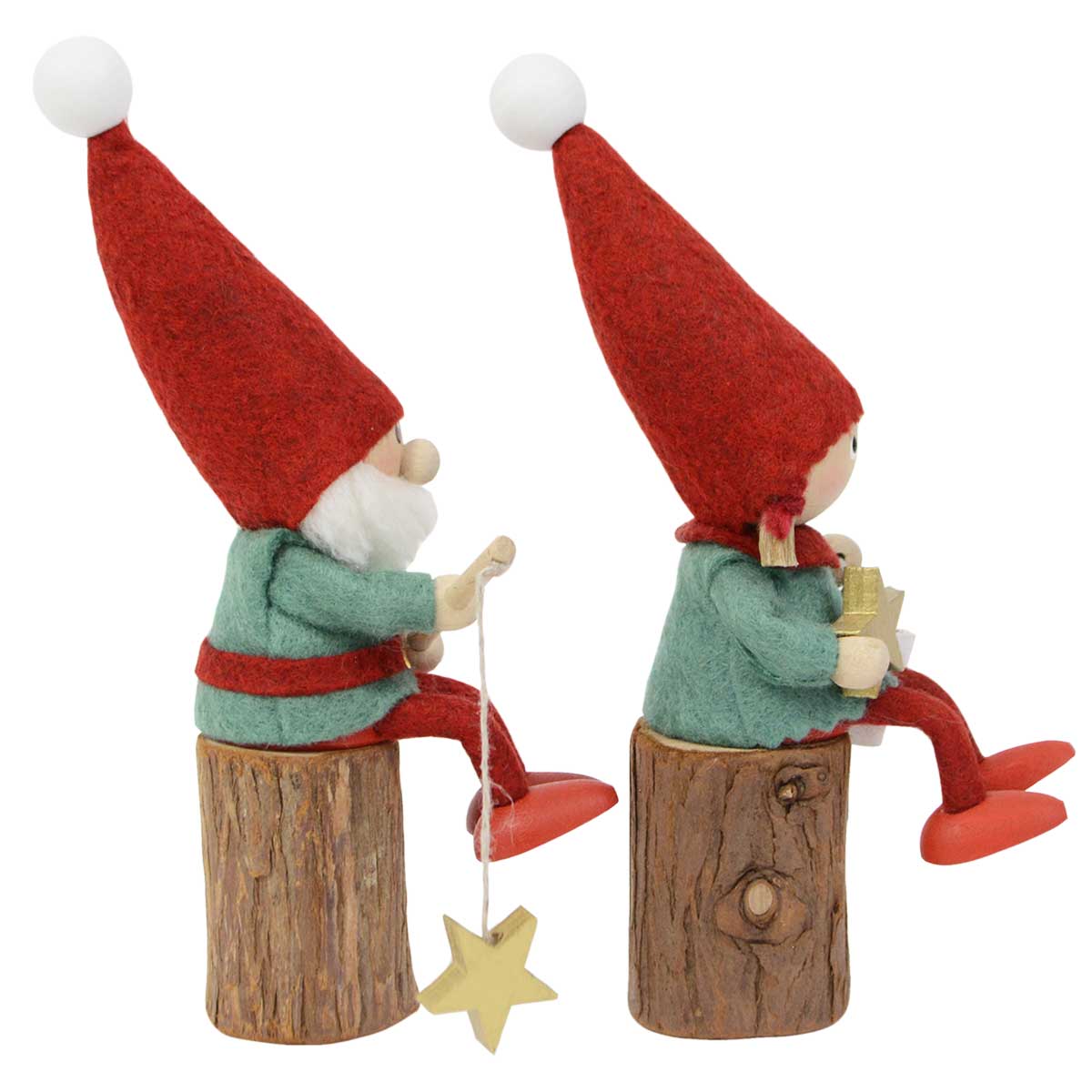 【北欧雑貨オリジナル】NORDIKA nisse ノルディカ ニッセ クリスマス 木製人形 ( 星をあつめるニッセ )
