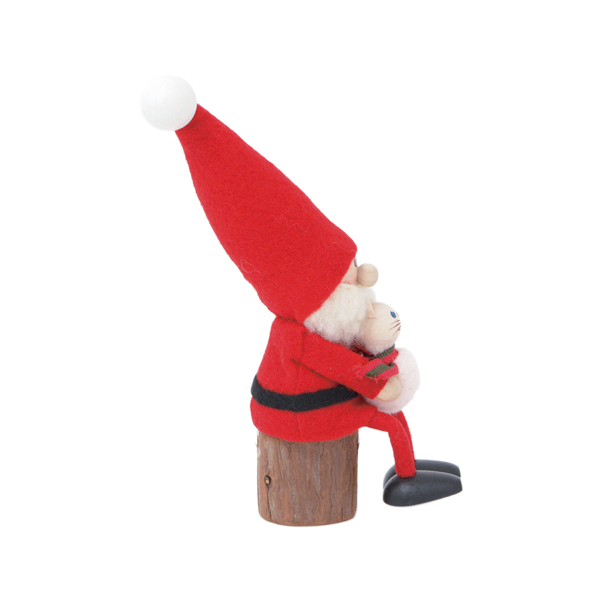 NORDIKA nisse ノルディカ ニッセ クリスマス 木製人形 ( ネコを抱えたサンタ )