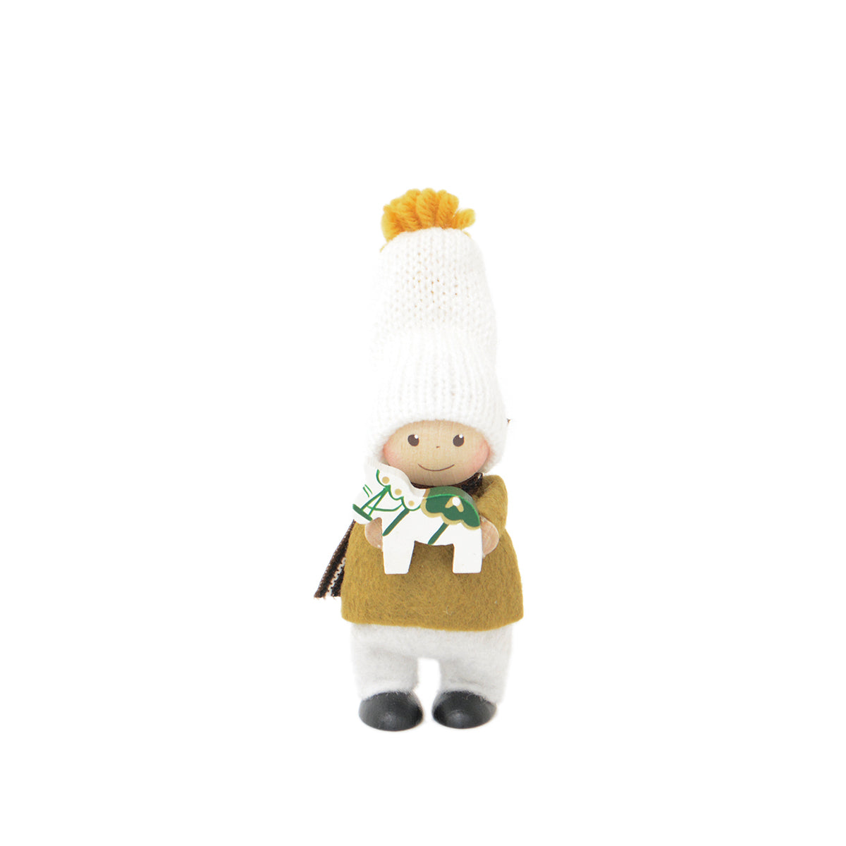 NORDIKA nisse ノルディカ ニッセ クリスマス 木製人形 ( ダーラナホースを持った男の子 / Jule Hygge )