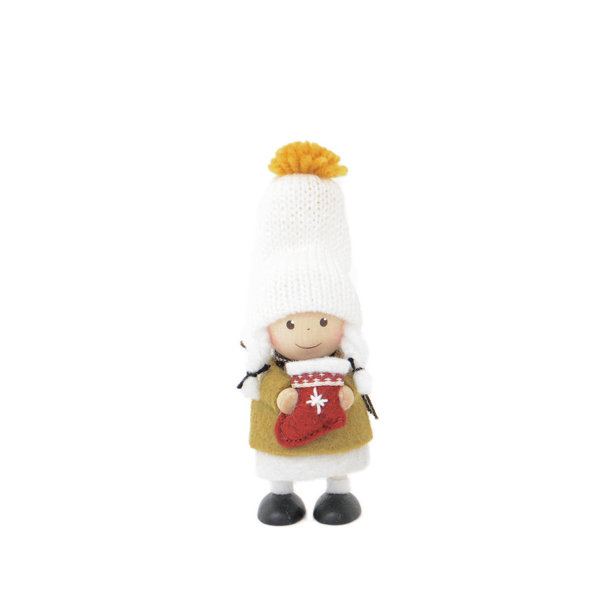NORDIKA nisse ノルディカ ニッセ クリスマス 木製人形 ( 靴下を持った女の子 / Jule Hygge )