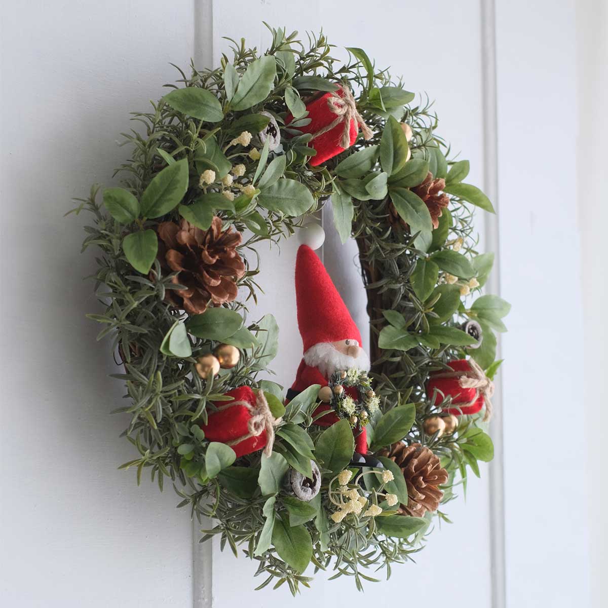 【数量限定】NORDIKA nisse ノルディカ ニッセ クリスマスリース2024 ( ミニリースを持ったサンタ / 33cm )