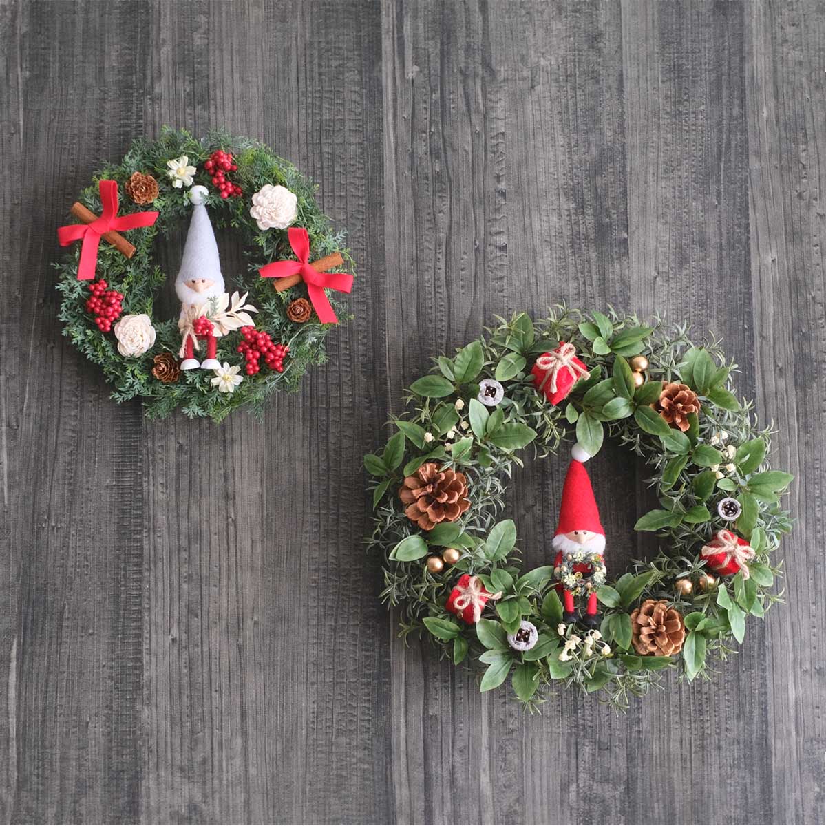 【数量限定】NORDIKA nisse ノルディカ ニッセ クリスマスリース2024 ( 木の実を持ったサンタ / サイレントナイト / 25cm )