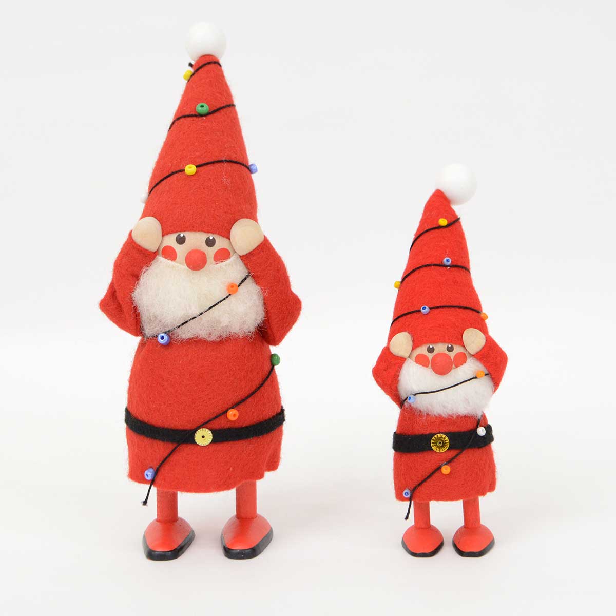 NORDIKA nisse ノルディカ ニッセ クリスマス 木製人形(電飾にからまるサンタ / ビックノルディカ )