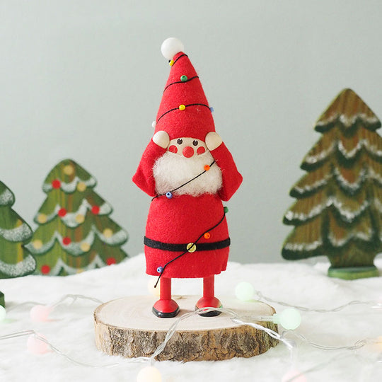NORDIKA nisse ノルディカ ニッセ クリスマス 木製人形(電飾にからまるサンタ / ビックノルディカ )