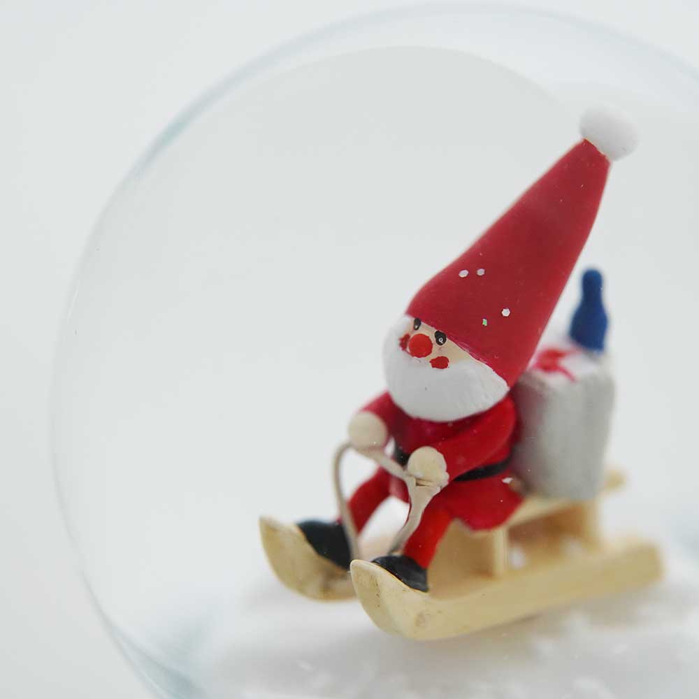 【予約】【2025新作】NORDIKA nisse ノルディカ ニッセ クリスマス スノードーム( ミニ / そりに乗ったサンタ / レッド )