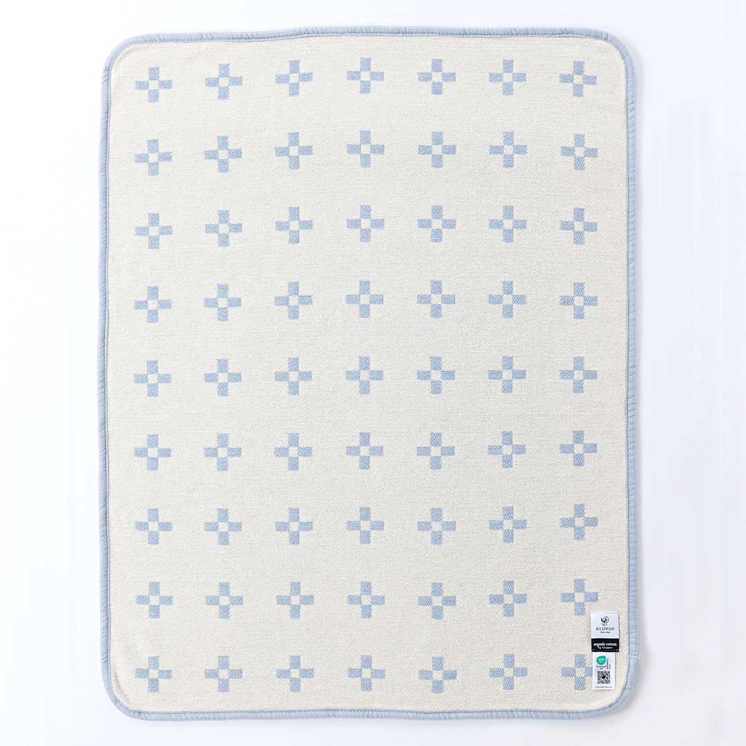 KLIPPAN クリッパン シュニールコットン ミニブランケット シャーンスンド ( 70×90cm / ライトブルー )