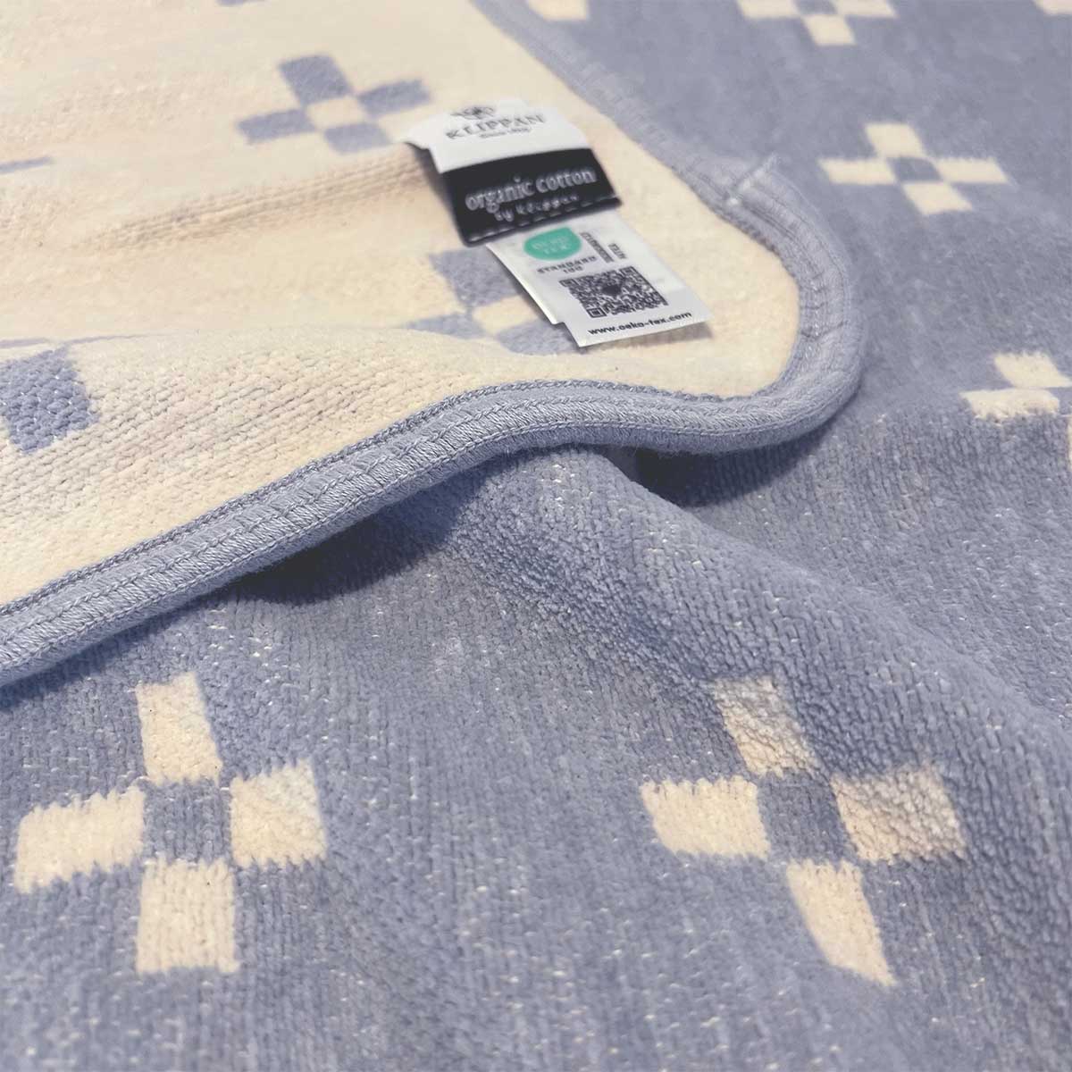 KLIPPAN クリッパン シュニールコットン ミニブランケット シャーンスンド ( 70×90cm / ライトブルー )