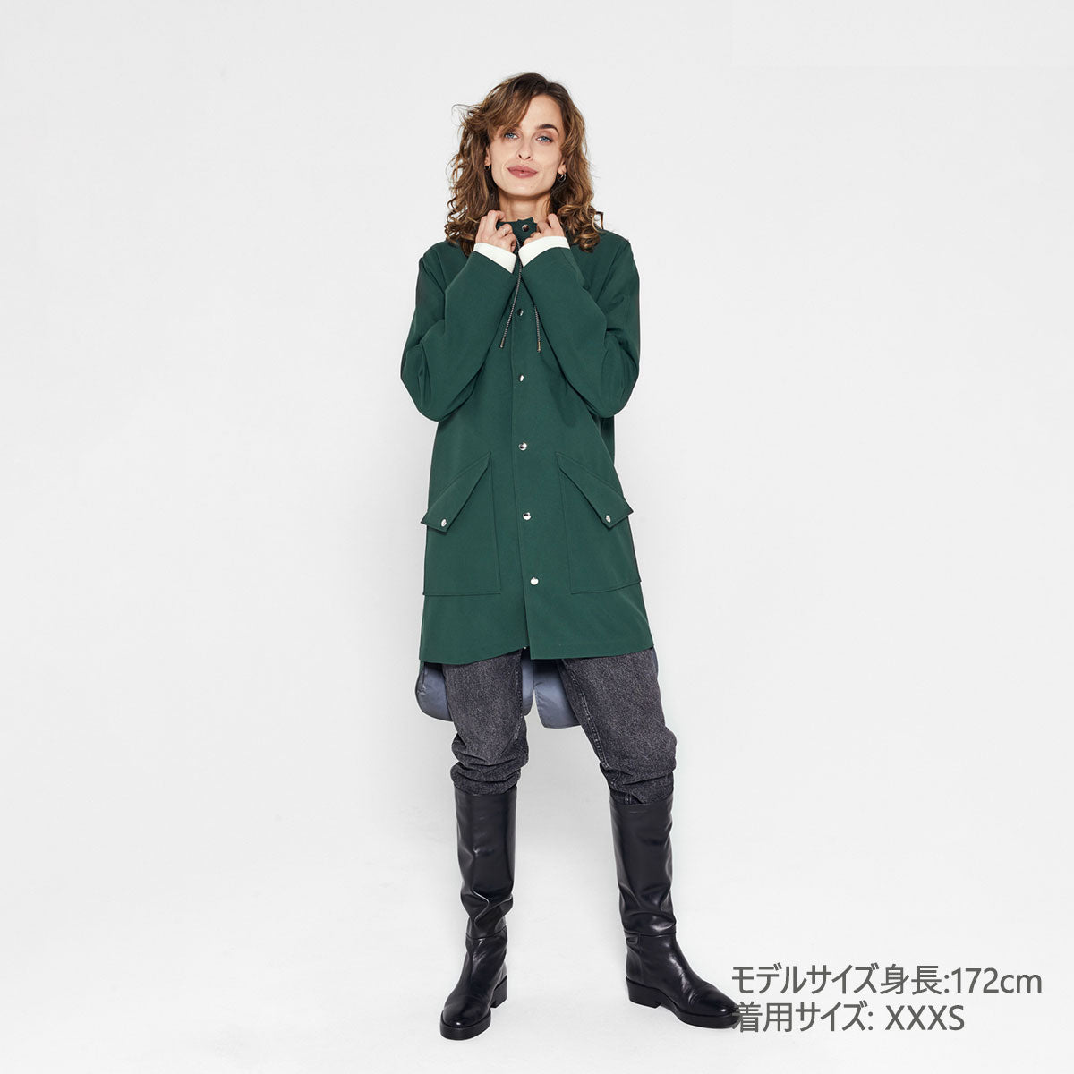 Ducktail Rainwear ダックテール レインウェア シティレインコート ( XXSサイズ / グリーン )