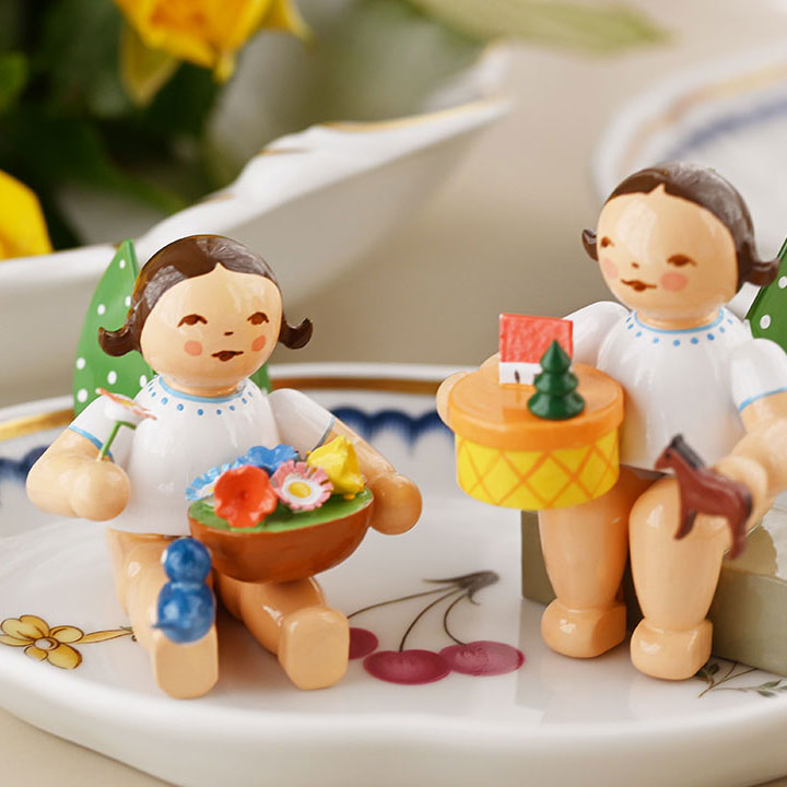 Wendt & Kühn ヴェント & キューン小鳥にお花を渡す天使