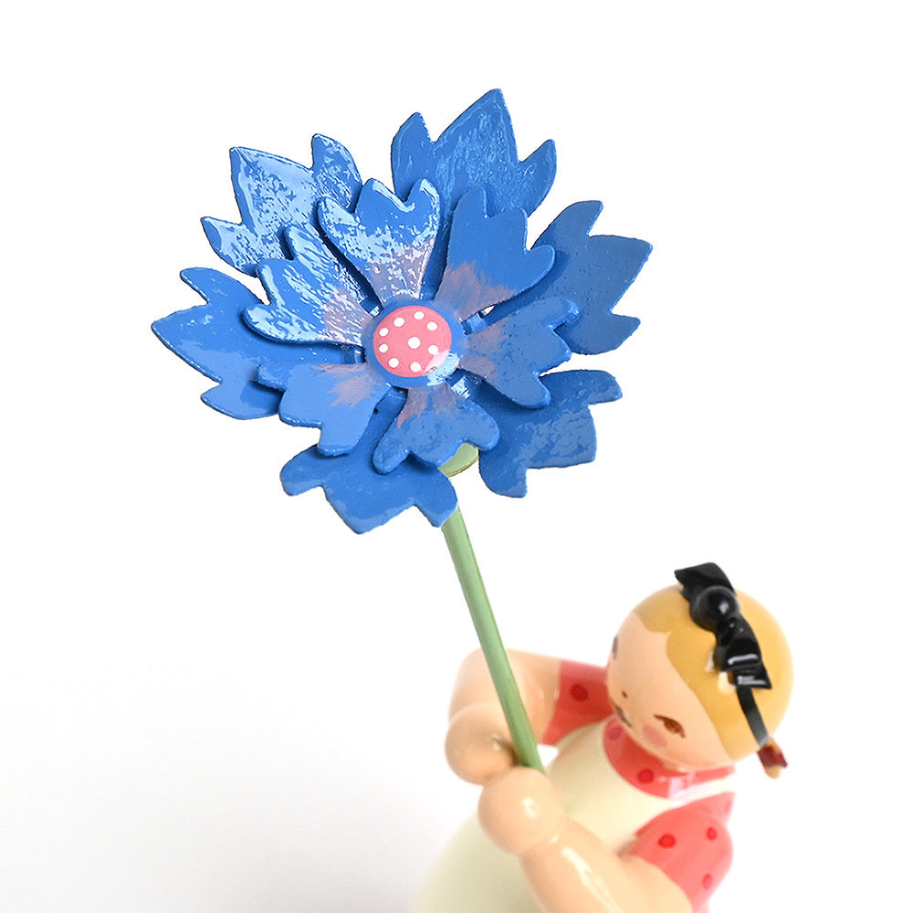 Wendt & Kühn ヴェント & キューン 木製人形ブロッサムキンダー ( コーンフラワー )