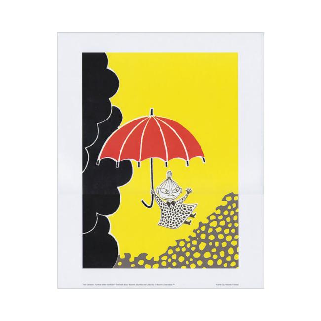 Moomin ムーミン Putinki プティンキ ミニポスター カラー ( 24×30cm / リトルミーと傘 )