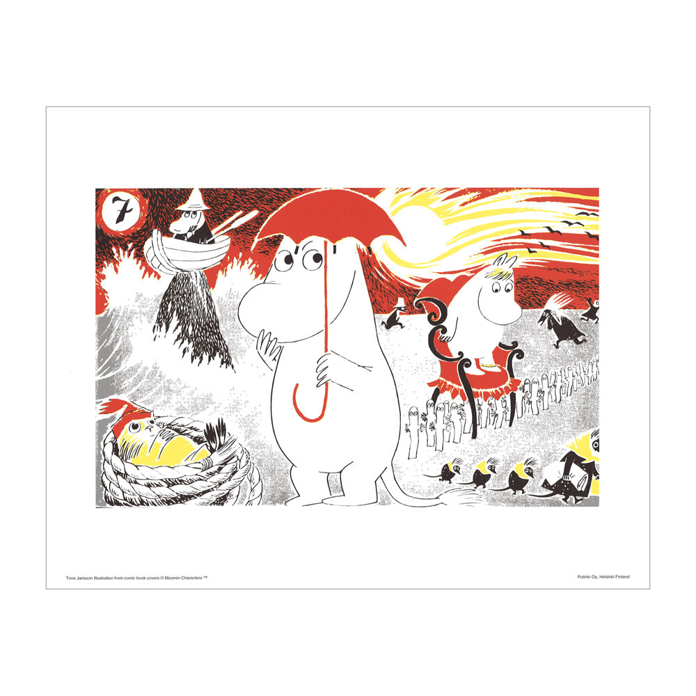 ムーミン　ポスター Moomin ムーミン Putinki プティンキ ミニポスター カラー ( 24×30cm
