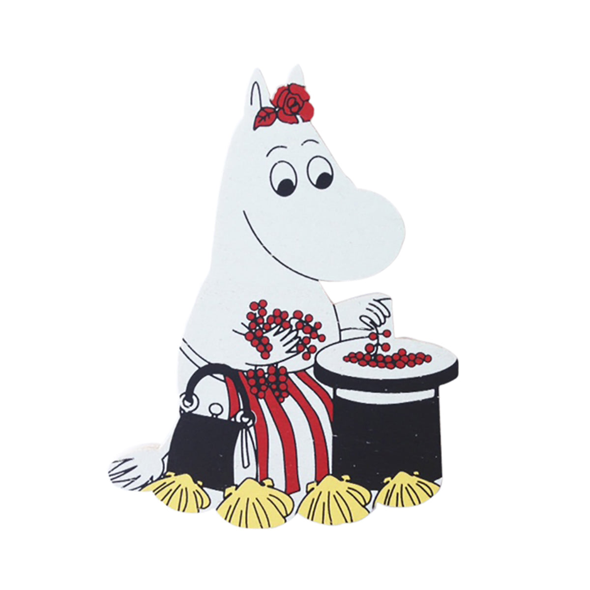 Moomin ムーミン APRILMAI アプリルマイ 木製マグネット ( ムーミンママベリーと帽子 )