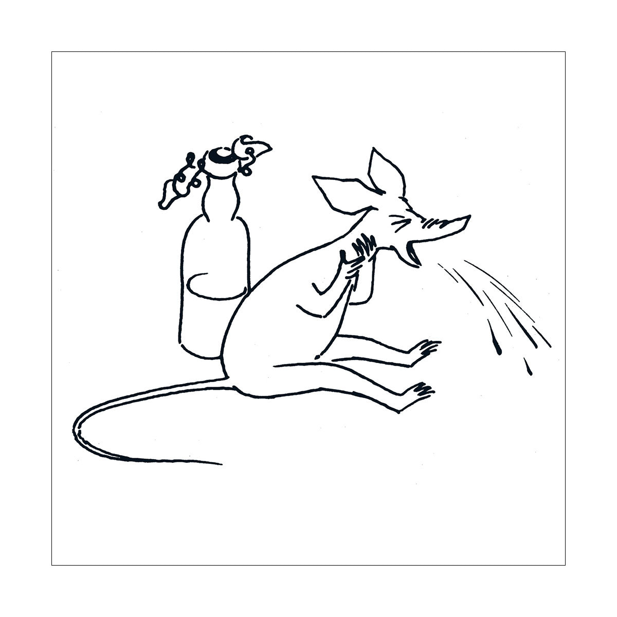 Moomin ムーミン Karto カルト 四角いポストカード(せき込むスニフ)
