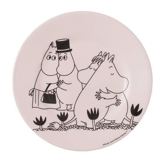 Moomin ムーミン petit jour paris プティジュールパリ メラミンデザートプレート ( ハグ ピンク )