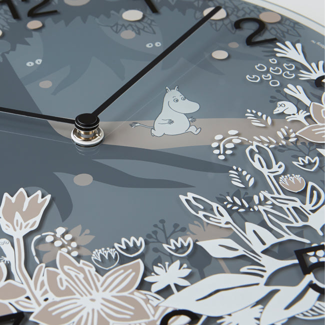 MOOMIN TIMEPIECES ムーミン タイムピーシーズ 壁掛けクロック 河東梨香デザイン ( Moomin in the forest )