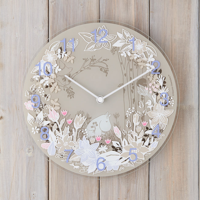 MOOMIN TIMEPIECES ムーミン タイムピーシーズ 壁掛けクロック 河東梨香デザイン ( Moomin Picking Flowers )