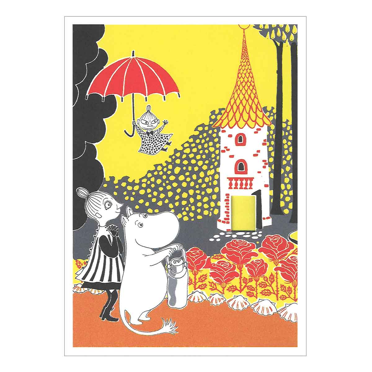 Moomin ムーミン Karto カルト ポストカード ( リトルミイと傘 )