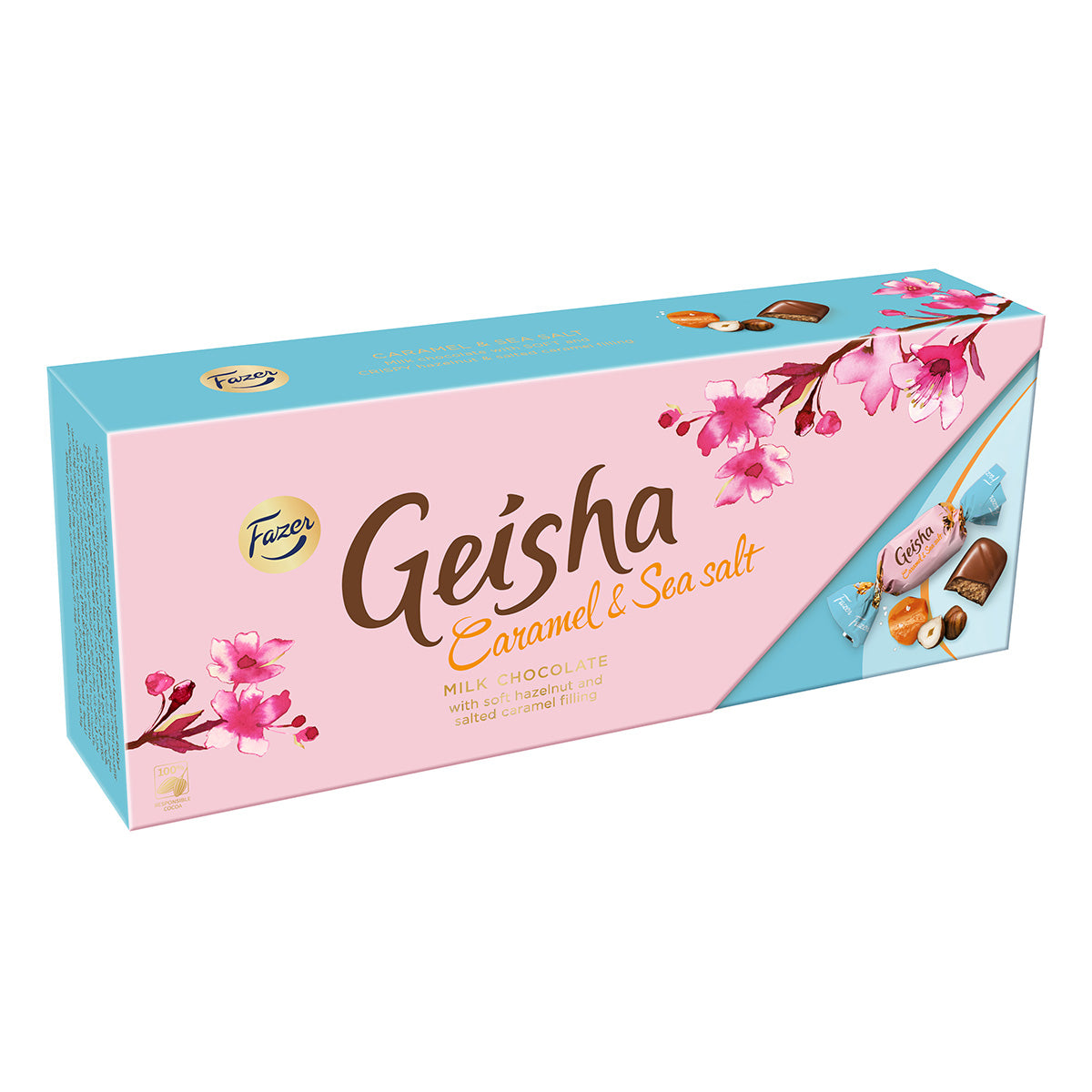 Fazer ファッツェル Geisha ゲイシャ キャラメルシーソルトチョコレート(箱入り / 250g)