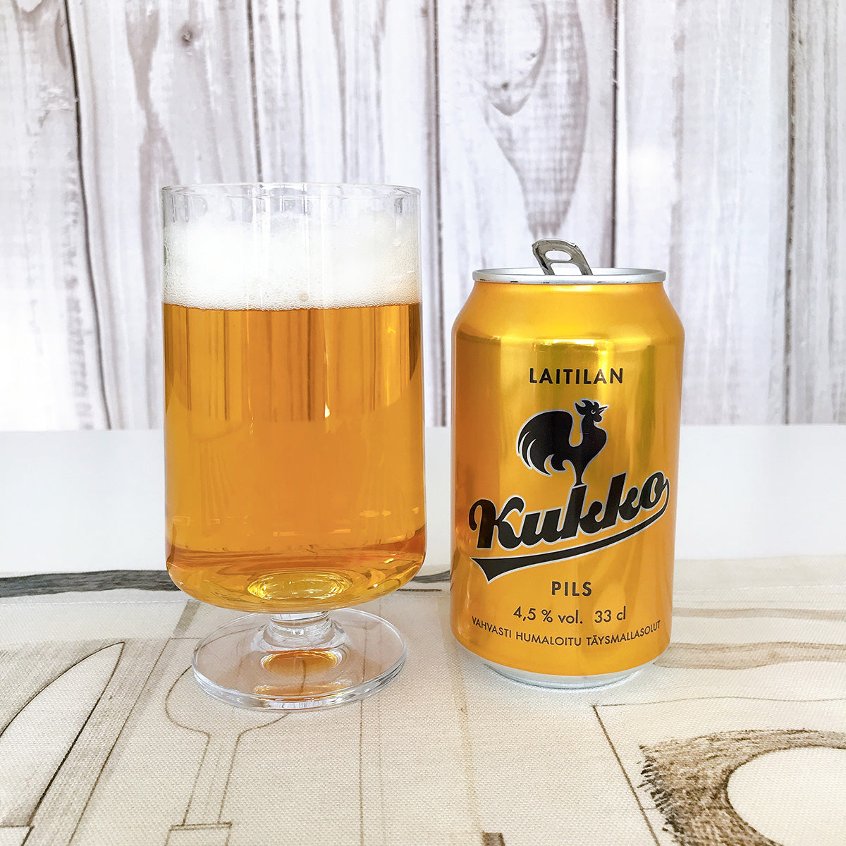 【24缶セット】Laitilan ライティラン Kukko クッコ ビール ピルス 330ml × 24(アルコール飲料)