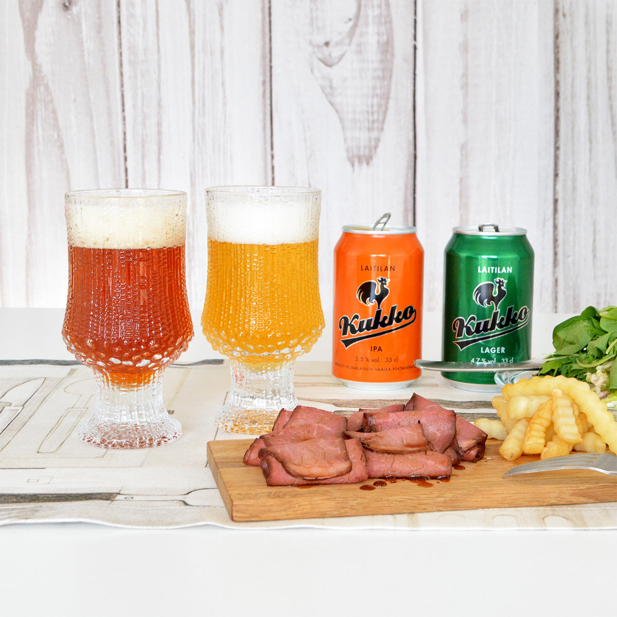 【12缶セット】Laitilan ライティラン Kukko クッコ ビール ラガー 330ml×12(アルコール飲料)