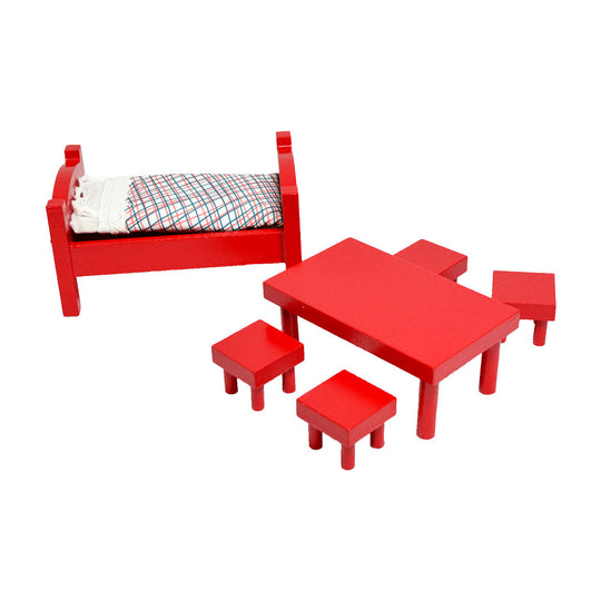 Pippi ピッピ MICKI ミッキ 家具セット1(ベッド、テーブル、イス×4)