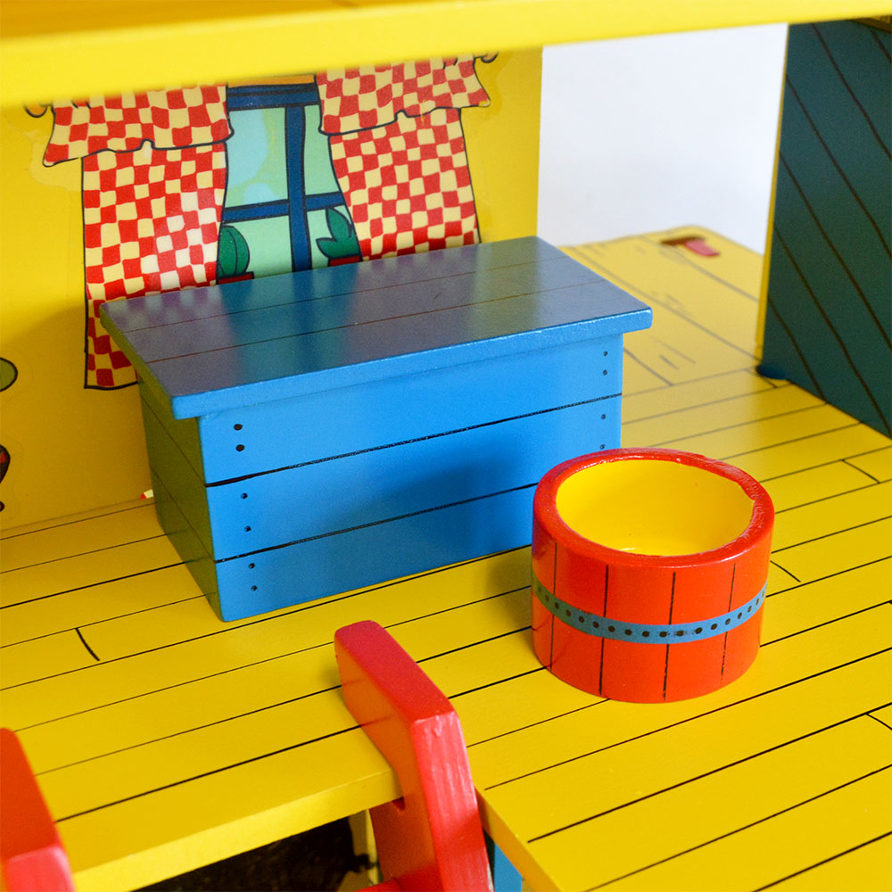 Pippi ピッピ MICKI ミッキ 家具セット2（ミスターモンキーニルソンのベッド、イス、桶、箱）