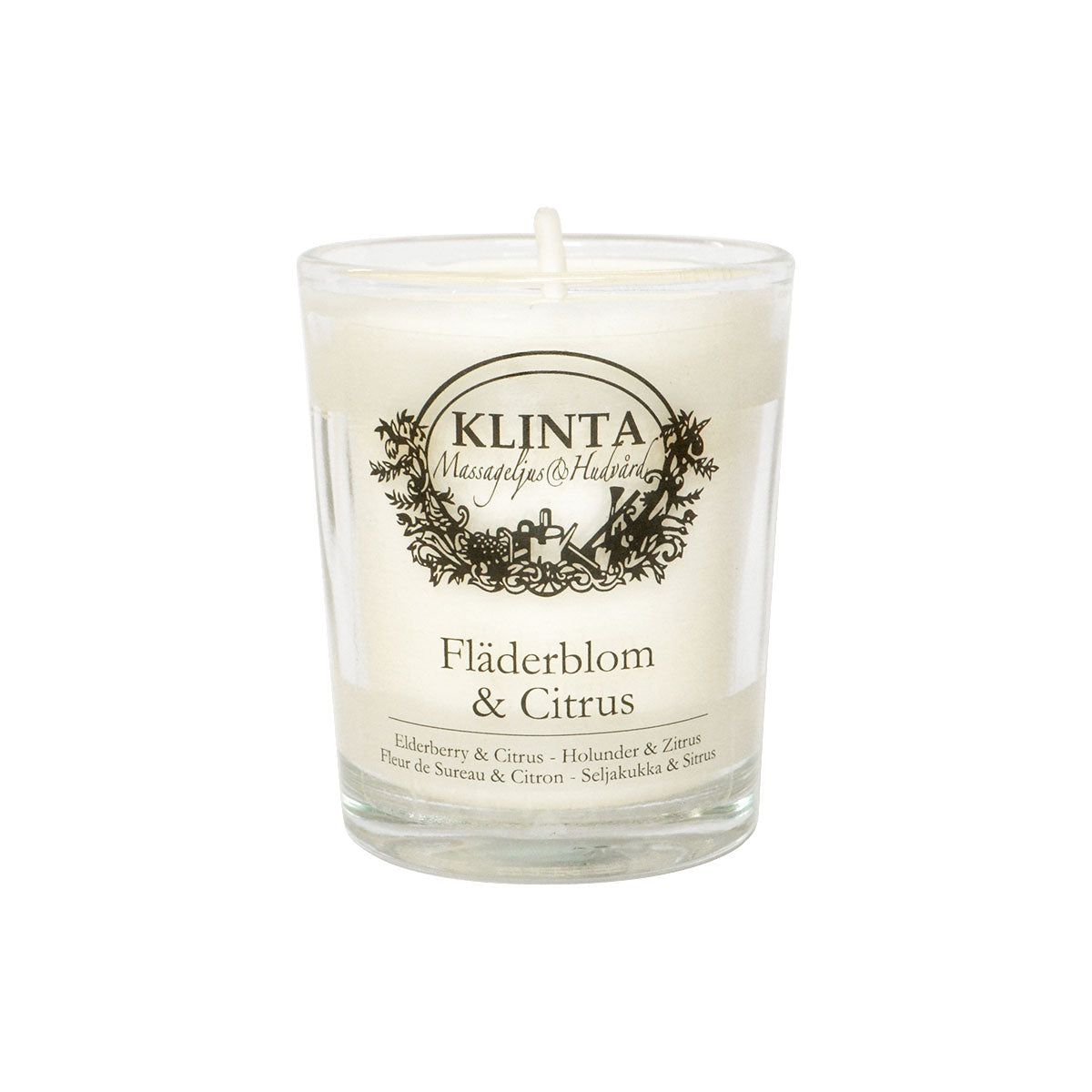 【北欧雑貨専売】KLINTA クリンタ マッサージキャンドル ( 16h / エルダーフラワー&レモン )