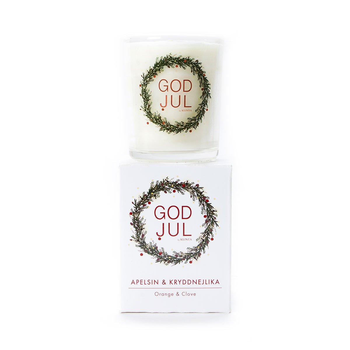 【30%OFF】KLINTA クリンタ マッサージキャンドル GOD JUL( 16h / オレンジ&クローブ )【セール】