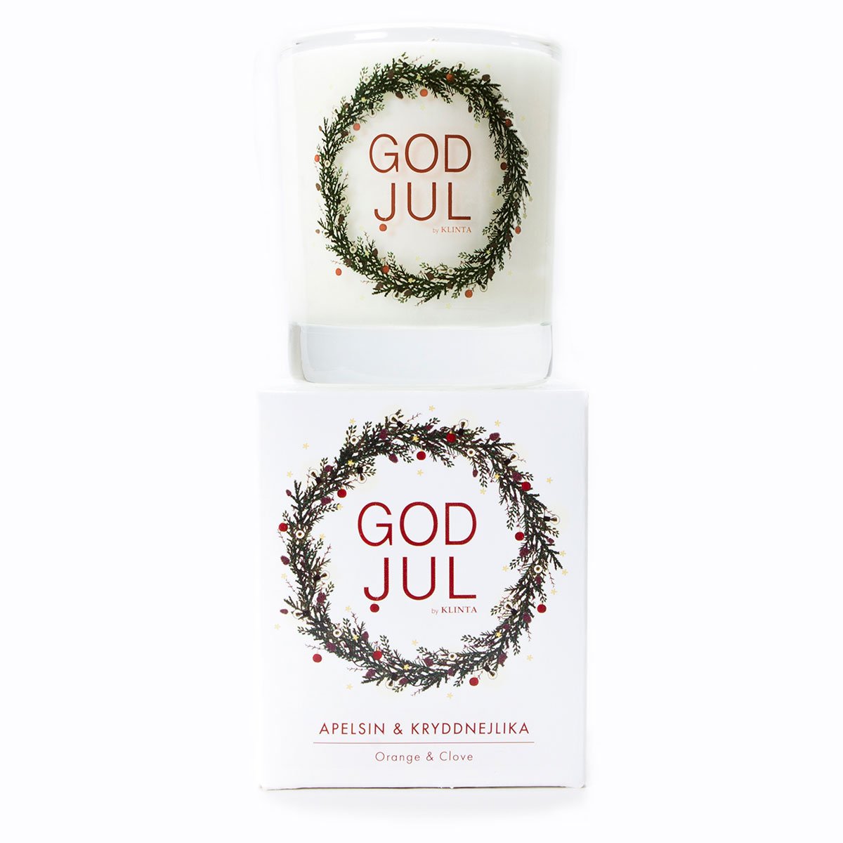 【30%OFF】KLINTA クリンタ マッサージキャンドル GOD JUL( 40h / オレンジ&クローブ )【セール】
