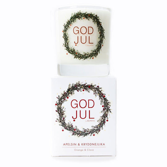 【30%OFF】KLINTA クリンタ マッサージキャンドル GOD JUL( 40h / オレンジ&クローブ )【セール】