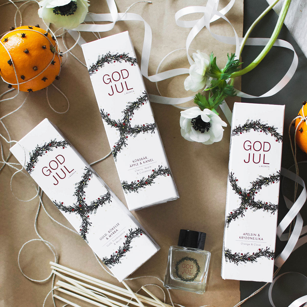 KLINTA クリンタ リードディフューザー GOD JUL( 50ml / ゴールド、フランキンセンス&ミルラ )