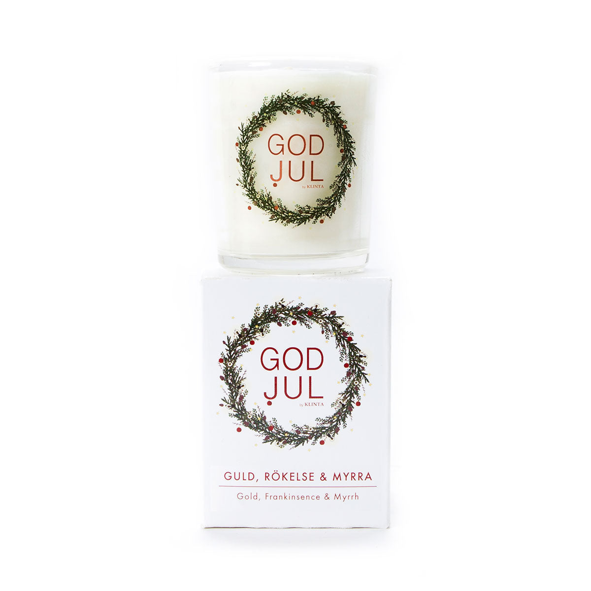 【30%OFF】KLINTA クリンタ マッサージキャンドル GOD JUL( 16h / ゴールド、フランキンセンス&ミルラ )【セール】