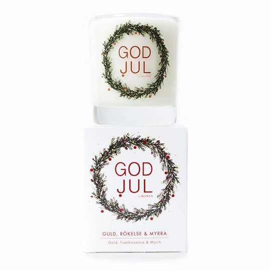 【30%OFF】KLINTA クリンタ マッサージキャンドル GOD JUL( 40h / ゴールド、フランキンセンス&ミルラ )【セール】