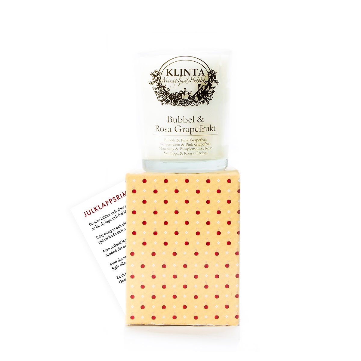 【30%OFF】KLINTA クリンタ マッサージキャンドル Gifts( 16h / バブル&ピンクグレープフルーツ )【セール】