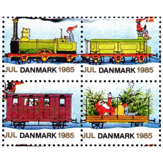 Danish Christmas Seals デンマーク クリスマス シール(1985年/4枚カット)