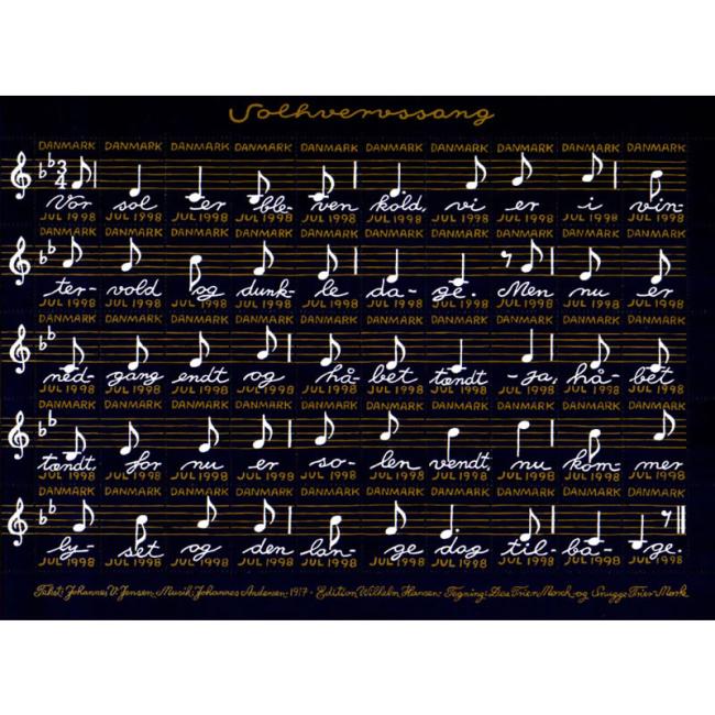 Danish Christmas Seals デンマーク クリスマス シール(1998年/50枚 1シート)